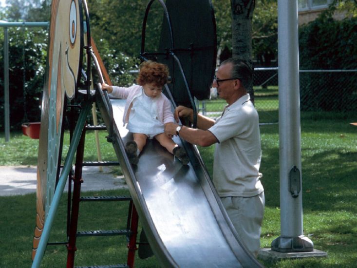  on slide in park